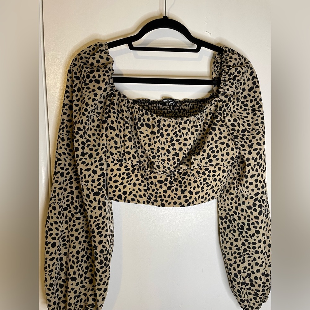 Long Sleeve Leopard Top